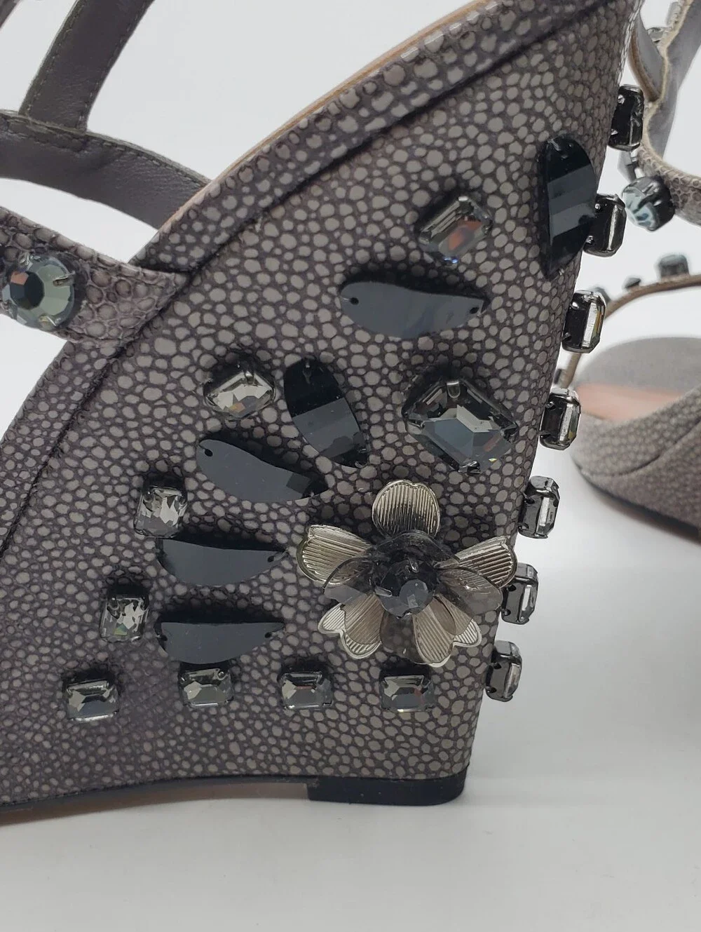 Tory Burch Embellished Wedge Sandals